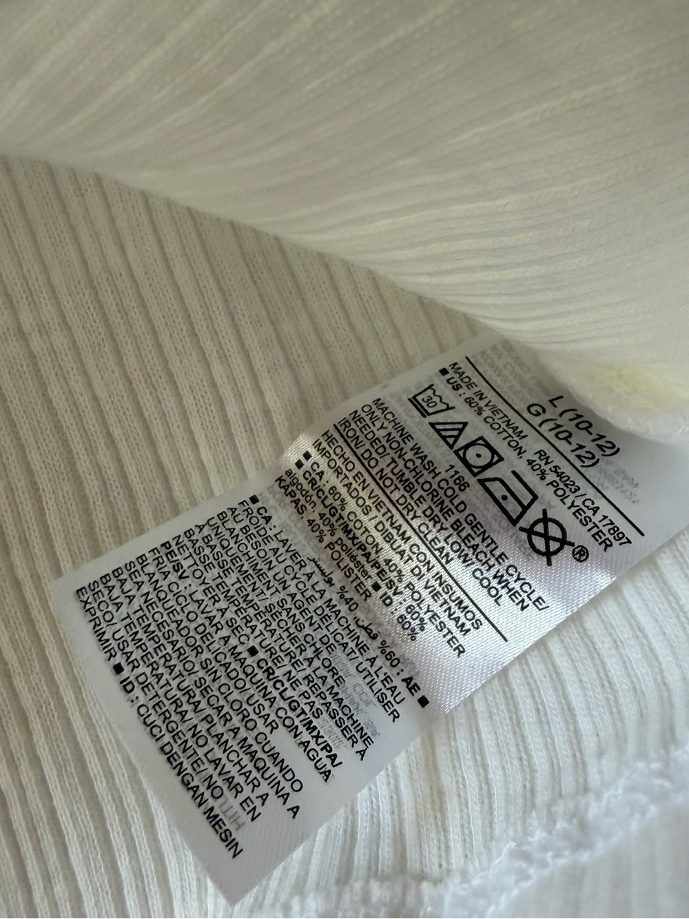 White Ribbed Button-Front Tank Top - Picture 3 of 4